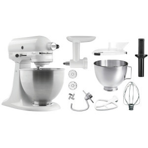 Valge KitchenAid mikser koos tarvikutega - 4,28 L - Bartscher