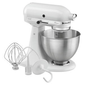 Valge KitchenAid mikser koos tarvikutega - 4,28 L - Bartscher