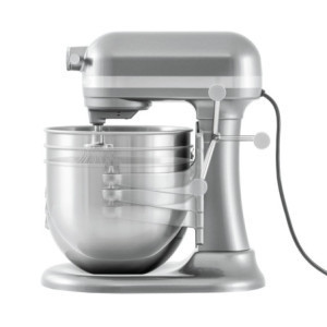 KitchenAid hõbedane mikser - 6,6 L - Bartscher