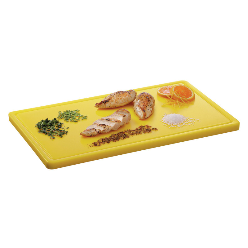 Lõikelaud 530 x 325 mm - Kollane - 20 mm paksune - Bartscher
