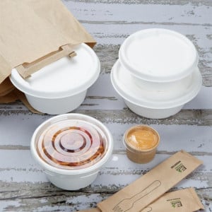 Bols en Bagasse Fiesta Compostable 900 ml - Lot de 50 - Gastronoble