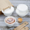 Bagasse Fiesta komposteeritavad kaaned 400/500 ml kaussidele - Komplekt 50 - Gastronoble