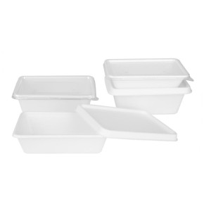 Komposteeritavad bagassist toidukonteinerid 650 ml - Komplekt 100 - Gastronoble