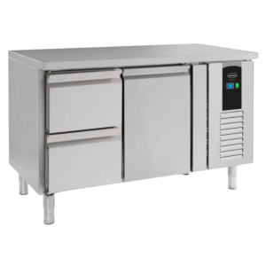 Positive Refrigerated Table with 1 Door and 2 Drawers Energy Line - 190 L