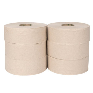 Rouleaux Jumbo Recyclé 2 Plis 300m - Lot de 6 - Jantex