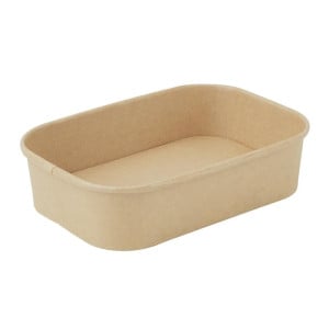 Rectangular Recyclable Food Trays 750 ml - Pack of 300 - Fiesta Green