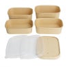 Rectangular Recyclable Food Trays 750 ml - Pack of 300 - Fiesta Green