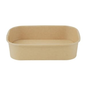 Rectangular Recyclable Food Trays 1L - Pack of 300 - Fiesta Green