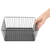 Must metallist ruudukujuline esitluskorv - 280x280x100 mm