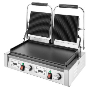 Grill Panini Double - Siledad ja soonilised plaadid - Buffalo