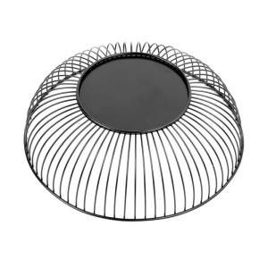 Ümmargune must metallist esitluskorv Ø 285 mm - Olympia