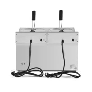 Professionaalne fritüür Premium 2 x 8 L äravooluga - Dynasteel