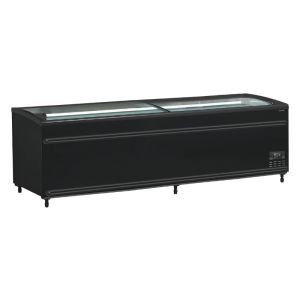 Refrigerator Freezer Curved Glass Lid - Black - 718 L - TEFCOLD