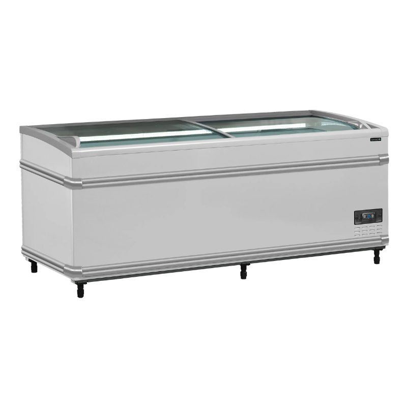 Refrigerator Freezer Curved Glass Lid - White - 500 L - TEFCOLD Refrigerator Freezer Curved Glass Lid - White - 500 L - TEFCOLD