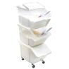 Komplekt 3 koostisosade mahutit 30L + kaaned + 4 ratast