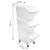 Komplekt 3 koostisosade mahutit 30L + kaaned + 4 ratast