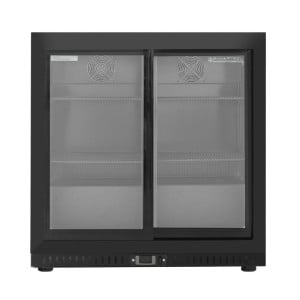 Arrière-Bar Réfrigéré 2 Portes Vitrées - Intérieur Noir Dynasteel