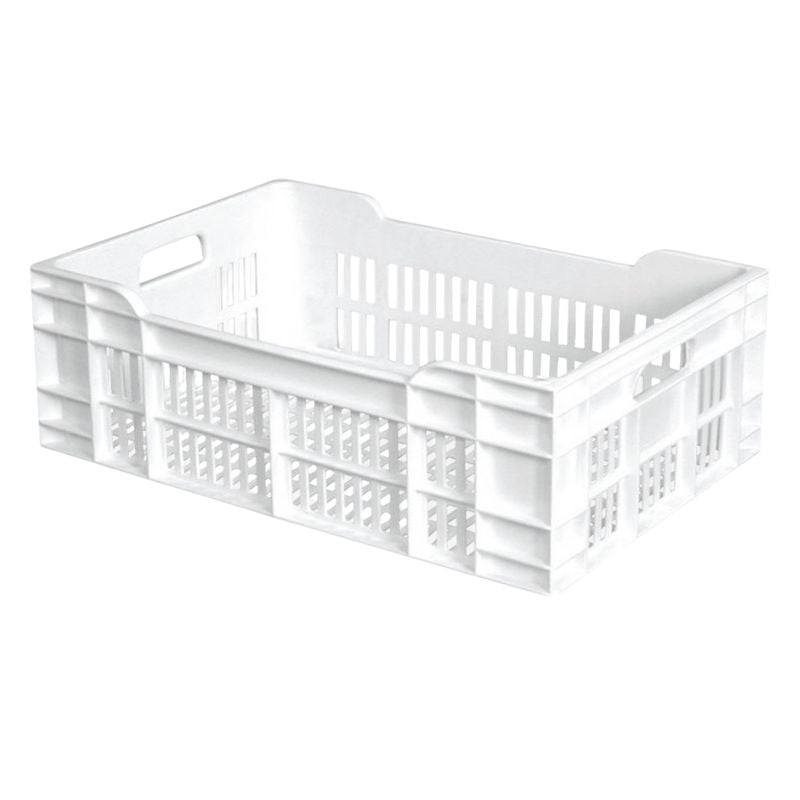 Caisse 600 X 400 Ajouree 40L Blanc - Gilac