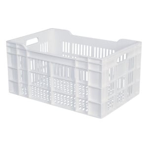 Crate 600 X 400 Perforated 60L White - Gilac
