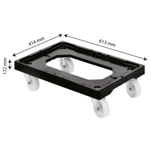 Socle Rouleur 4 Rattad Pöörlevad - Terasraam - Must