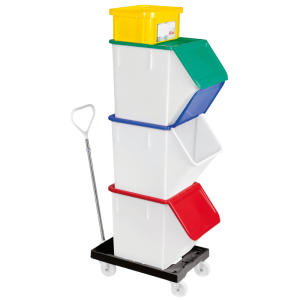 Socle Rouleur 4 Rattad Pöörlevad - Terasraam - Must