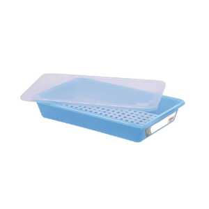 Bac Plat HACCP avec Couvercle et Grille - 5 L - Sinine - Gilac