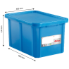 HACCP ristkülikukujuline konteiner kaanega - 55 L - Sinine