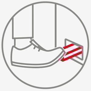 Poubelle à Pédale avec Couvercle Rouge - 50 L - Gilac