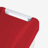 Pedal Bin With Red Lid and Wheels - 80 L - Gilac