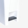 Pedal Bin With Red Lid and Wheels - 80 L - Gilac