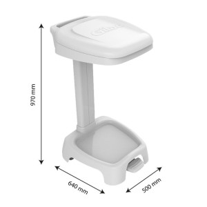 Prügikotihoidja valge kaanega - 120 L - Gilac