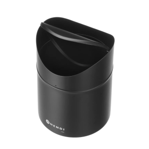 Lauaprügikast kiikuv kaanega - Must - HENDI