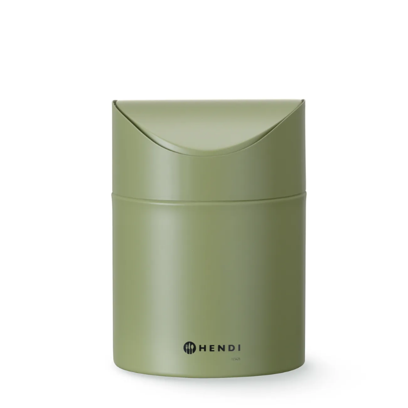 Poubelle de Table avec Couvercle Basculant - Vert - HENDI
