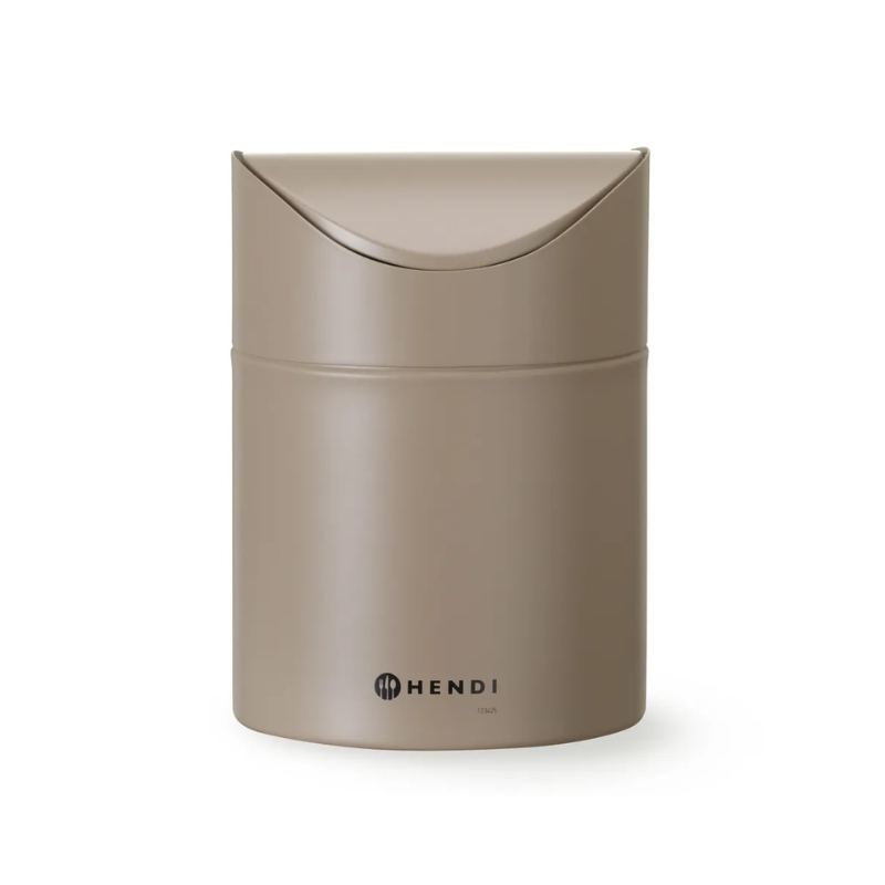 Lauaprügikast kiikuvate kaantega - Beež - HENDI