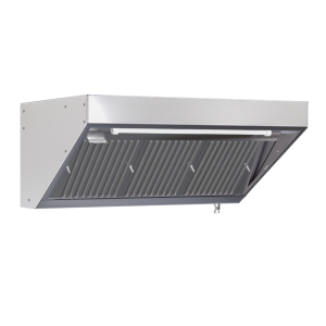 Stainless Steel Snack Hood 1600x700 mm 1350 m³/h LED Without Motor