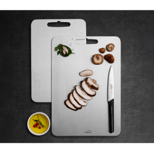 Roostevabast terasest lõikelaud 18/10 - 200 x 300 mm - Paksus 2.5 mm