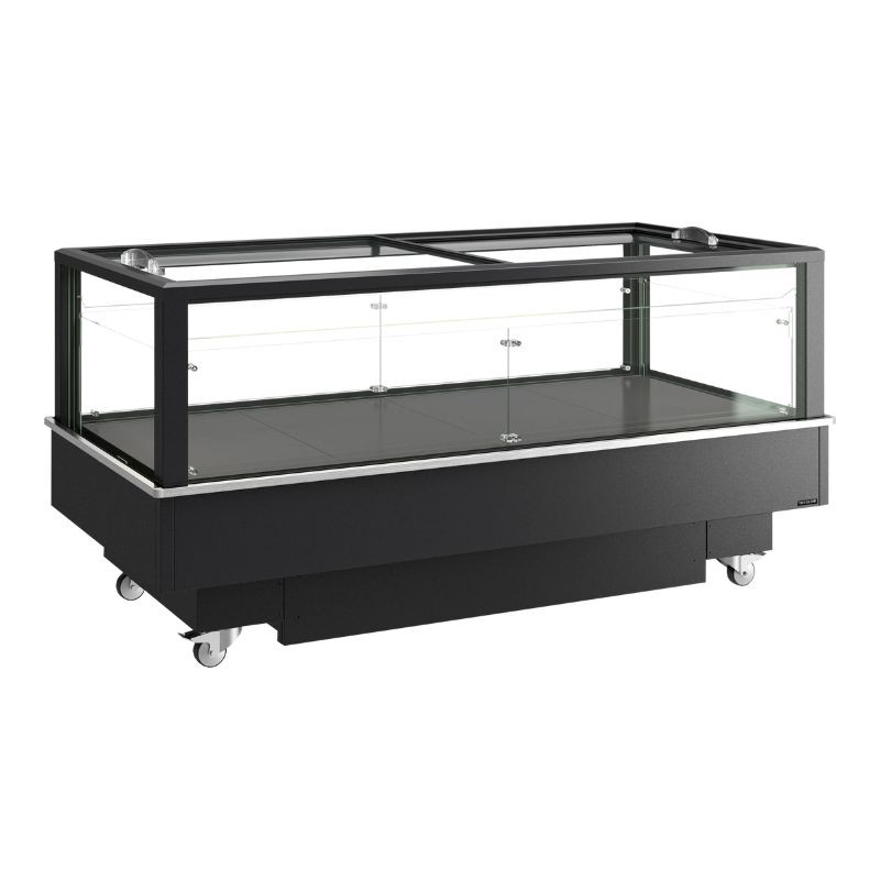 Külmik Sügavkülmik Klaaskaanega Must - 427 L - TEFCOLD