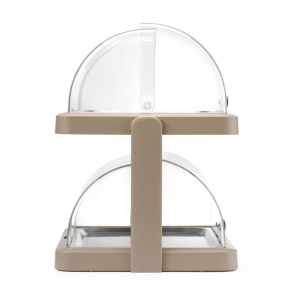 Vitrine Buffet UNIQ libiseva kaanega - 2 plaati - Beež - HENDI