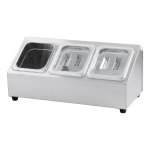 Esitluslaud 3 GN 1/6 mahutile - P 150 mm - Stalgast