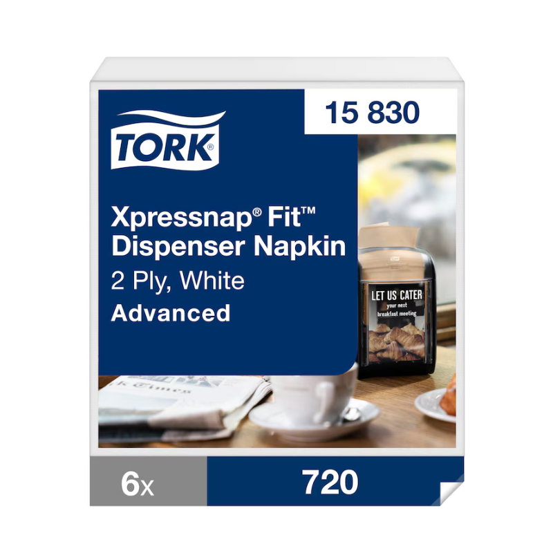 Serviettes Blanches Xpressnap Fit® Tork - Lot de 4320, Qualité Premium