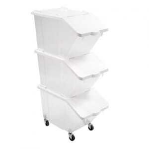 Komplekt 3 koostisosade mahutit 30L + kaaned + 4 ratast