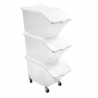 Komplekt 3 koostisosade mahutit 30L + kaaned + 4 ratast