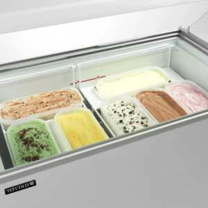 Vitrine à Crème Glace Statique - 7 x 5 L - TEFCOLD