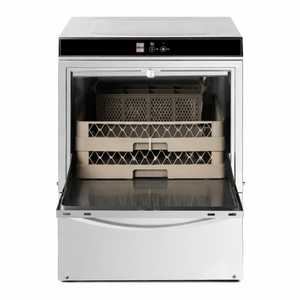 Professionaalne Nõudepesumasin Loputusvedeliku ja Pesuvahendi Doseerija ning Tühjenduspumbaga - 50 x 50 cm - Dynasteel