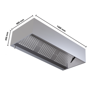 Hotte Cubique 900 Led Ilma Mootorita 1400 Dynasteel - Pro Disain & Kvaliteet