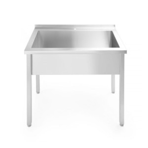 Table d'Évier Simple Soudée - P 600 x L 1000 mm - HENDI