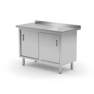 Wall Table - Cabinet with Sliding Doors - L 1600 x D 600 mm - HENDI