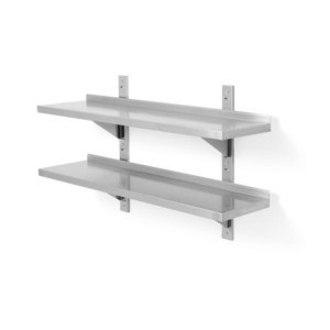 Reguleeritav seinariiul 2 tasandit 2 toega - L 1000 x 300 mm - HENDI