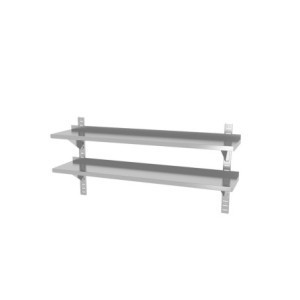 Reguleeritav seinariiul 2 tasandit 2 toega - L 1400 x 300 mm - HENDI