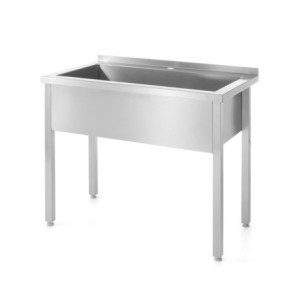 Keevitusega ühe valamuga laud - P 600 x L 1000 mm - HENDI